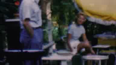 Covington Kentucky USA-1961: Family Backyard Gathering Talking Sitting At Tables