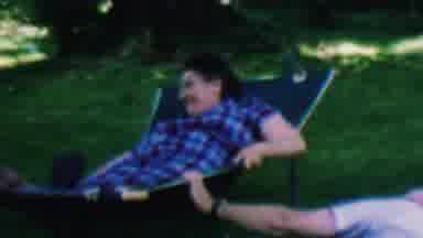 Hatfield Pennsylvania USA (1956): Man Laying On The Grass Rocks An Old Lady On A