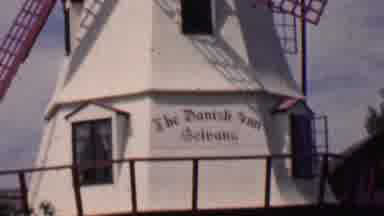 Solvang California USA (1955): Old Danish Windmill On A Windy Day