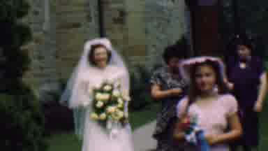 Detroit Michigan USA (1950): Bride Coming To Get Married