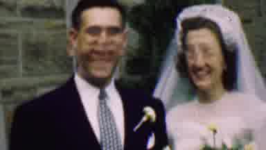 Detroit Michigan USA (1950): Couple On Their Wedding Day