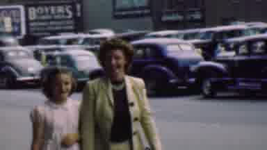 Detroit Michigan USA (1950): Midcentury Mother And Child Shopping Or Attending