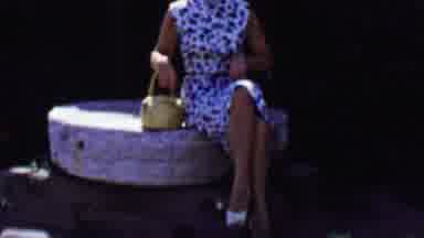 Solvang California USA (1955): The Woman Carry A Bag