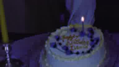 Terra Haute Indiana USA-1963: Happy Birthday Cake With One Candle