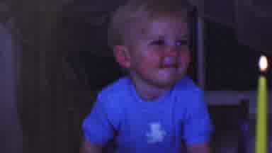 Terra Haute Indiana USA (1963): Boy Smiling Inside House In Front Of Window Near
