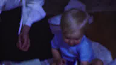 Terra Haute Indiana USA (1963): Baby Boy Opening Presents For His Birthday
