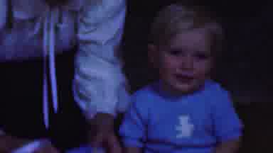 Terra Haute Indiana USA (1963): Person Helping Toddler Aged Boy Sitting On The