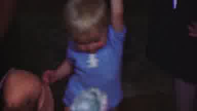 Terra Haute Indiana USA (1963): Blonde Baby Boy Taking Steps