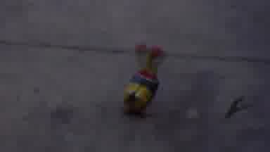 Terra Haute Indiana USA (1963): A Little Blond Boy Plays With A Hopping Mechanical