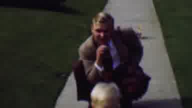 Terra Haute Indiana USA (1963): Man Enjoys Playing With The Kid And His Toys Just