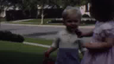 Terra Haute Indiana USA (1963): Girl And Boy Share Food