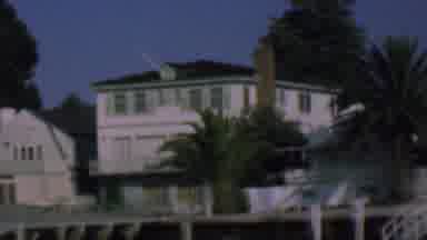 San Diego California USA (1961): Mysterious Houses Sit On Top Of Dock