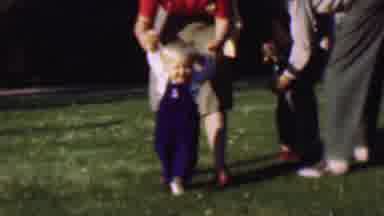 San Diego California USA (1961): Mother Helping Child To Take First Steps