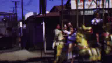 Terra Haute Indiana USA (1963): Children In A Merry-Go-Round