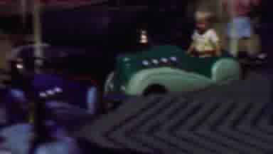 Terra Haute Indiana USA (1963): Little Kid Riding A Carousel In A Vintage Car At