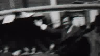 Albany New York USA (1937): Man Standing And Moving In A Car Through A Crowd