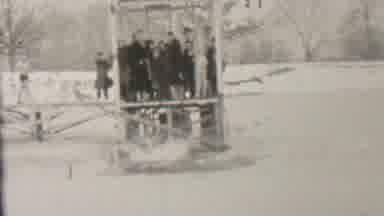 Albany New York USA (1937): Gathering Of Young People Diving Into Icy Water.