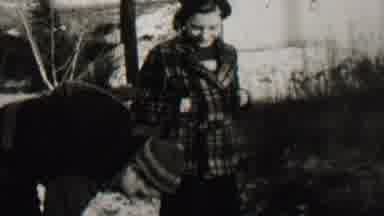 Beachwood New Jersey USA (1937): Two People Enjoying Nature On A Cold Winter Day