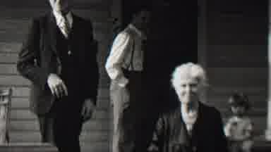 Beachwood New Jersey USA (1937): Grandmother Walks Down Stairs In Rural Town While