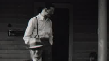 Beachwood New Jersey USA (1937): Man Welcoming Woman Walking Away From Home