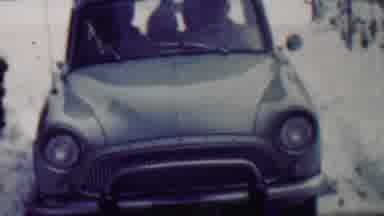Grand Rapids Michigan USA (1958): Car Pulling Up In The Snow