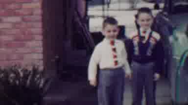 Grand Rapids Michigan USA (1958): Two Boys Standing Getting Their Pictures Taken