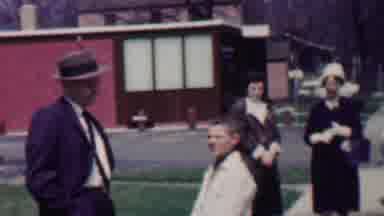 Grand Rapids Michigan USA (1958): Two Women, One Man And One Young Boy Are Dressed