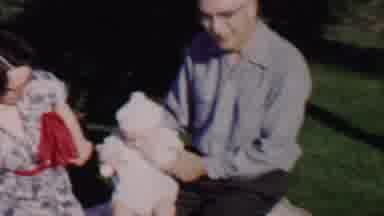 Lincoln Nebraska USA (1962): Grandfather Exchanging Baby Over To Grandmother While