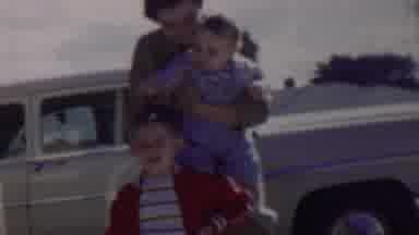 Lincoln Nebraska USA (1962): Proud Mother With Her Children Enjoying A Sunny Day