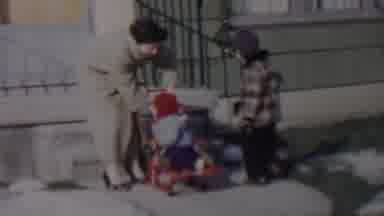Lincoln Nebraska USA (1962): Getting Ready To Go Sledding