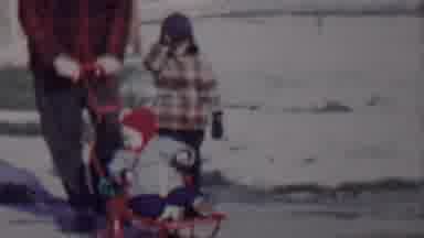 Lincoln Nebraska USA (1962): A Father Pushing His Infant Son In A Stroller, With