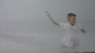 Louisiana USA (1959): Boy Throwing Rocks Into The Ocean