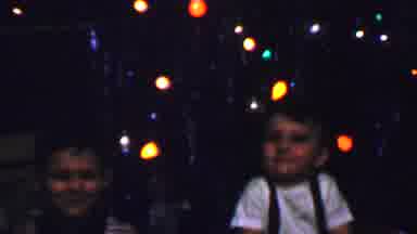 Omaha Nebraska USA (1959): Young Boys Enjoying The Fun Of Christmas Lights