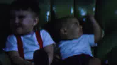Omaha Nebraska USA (1959): Smiling Children In A Chair