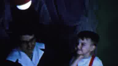 Omaha Nebraska USA (1959): A Boy And An Older Woman Posing For A Picture.