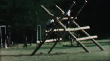 FARRAGUT STATE PARK IDAHO USA-1967: Children Outside Playing In Park Climbing