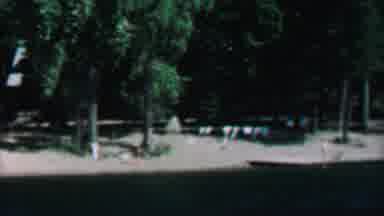 Farragut State Park Idaho USA (1967): A Boat Going Down A Lake.