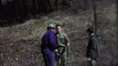 Farragut State Park Idaho USA (1967): Boy Scouts Stand At The Bottom Of A Woody