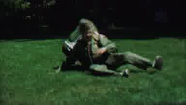 Farragut State Park Idaho USA (1967): Man Grass Back Pack Roll On The Ground