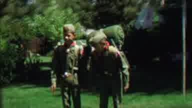 Farragut State Park Idaho USA (1967): Boyscouts Making Mischief