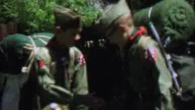 Farragut State Park Idaho USA (1967): Hiking Boy Scouts Meet And Greet With An