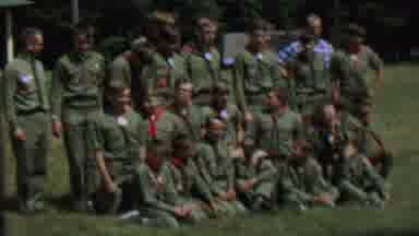 Farragut State Park Idaho USA (1967): Young Men In Uniforms Laugh And Gather