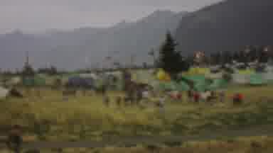 Farragut State Park Idaho USA (1967): People Heading To Festival In The Mountains