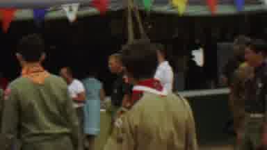 Farragut State Park Idaho USA-1967: Boy Scouts Passing Through Camera Frame Of