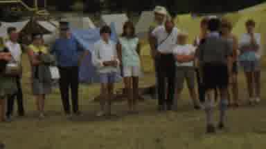 Farragut State Park Idaho USA (1967): Two Boys Performing A Dance In Front Of A