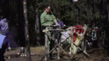 Farragut State Park Idaho USA (1967): People, Men, Outside, Park, Cooking, Picking