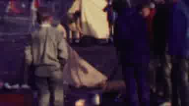 Farragut State Park Idaho USA (1967): Group Of Boys Stand Around Fire While One
