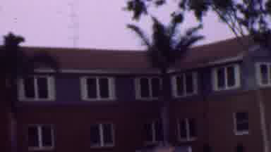 San Diego California USA (1961): Large Red And Blue House With Several Trees
