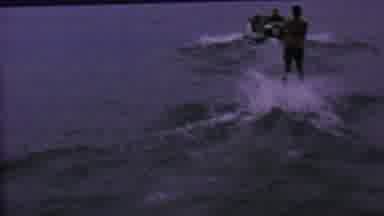 St Paul Minnesota USA-1962: Amateur Water-Skiing Behind Speedboat