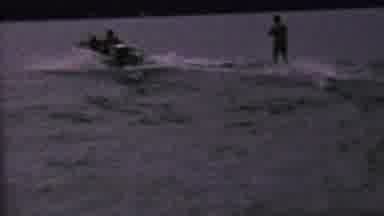 St Paul Minnesota USA (1962): Man Pulled By A Boat While Water Skiing On The Lake